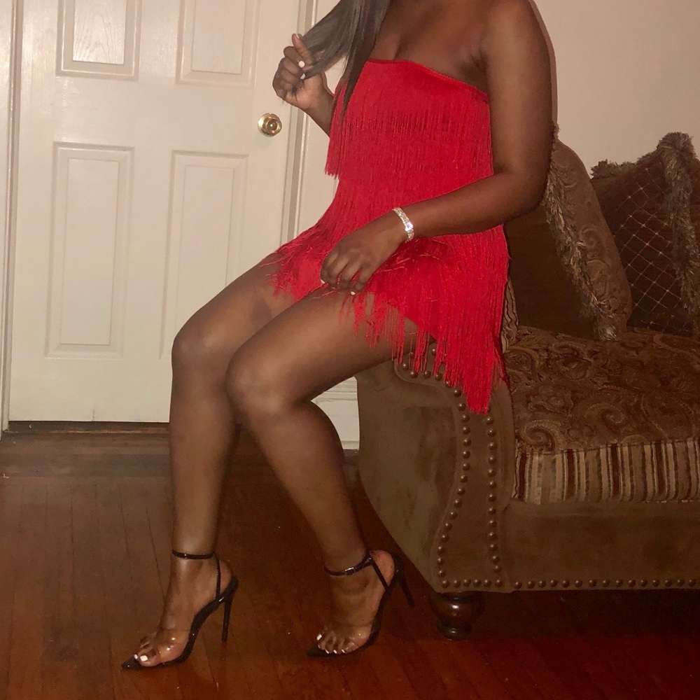 Red Fringe Dress